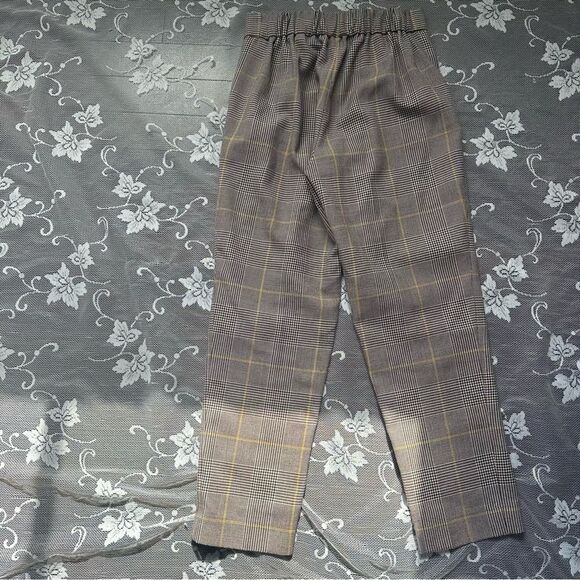 Aritzia Babaton Plaid Check Conan Pull On Crop Pant Sz 0 - Picture 5 of 14